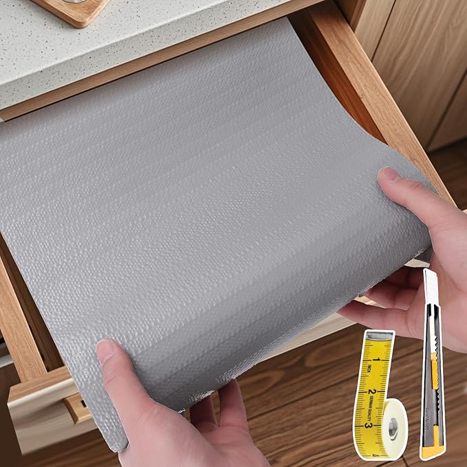 Shelf Liners for Kitchen Cabinets Non Adhesive Drawer Liner 23.6in x 20FT Pure - Image 8
