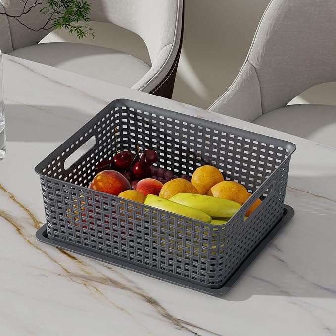 13 Quart Plastic Storage Baskets - Image 8