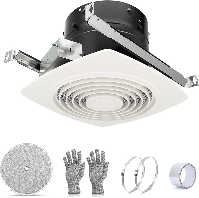 505 High Airflow Bathroom Fan for Ceiling – 8 Inch Fan by Unknown
