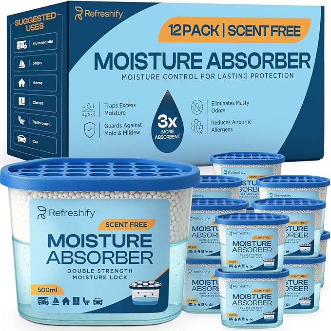 Premium Moisture Absorbers and Dehumidifier Tubs – High-Efficiency Closet by AllSettHealth
