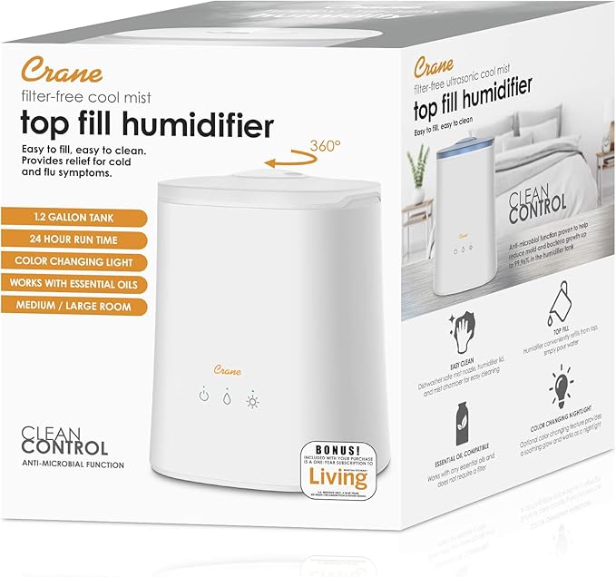 Crane Top Fill Ultrasonic Cool Mist Humidifier - Image 9