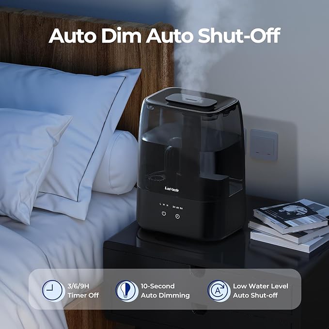 Top Fill Humidifiers for Bedroom, 4.0L Tank Cool Mist Humidifiers for Large Room - Image 5