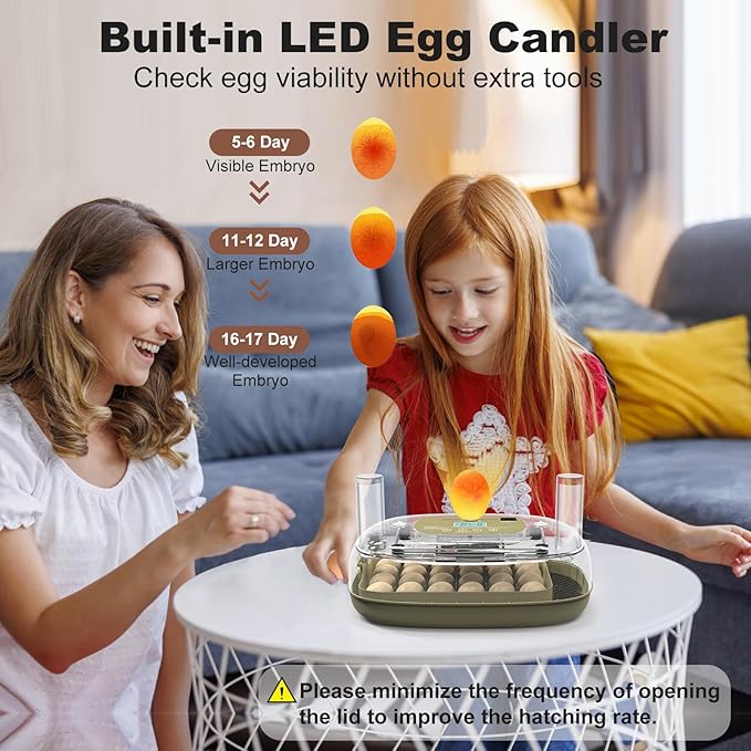 Incubators for Hatching Eggs, Smart 24 Egg Incubator - Image 7