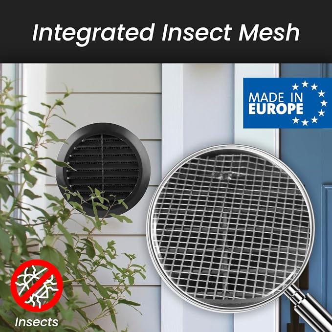 Repa Market 6 Inch Black Round Air Vent Cover - Image 3