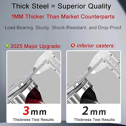 4 inch Casters Load 2400lbs -Includes 2 Sets of Adaptive Screws -Lockable - Image 6