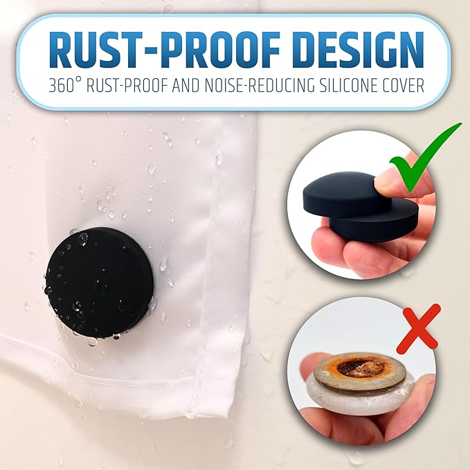 Powerful Anti-Billowing Magnetic Shower Curtain Weights - Image 4
