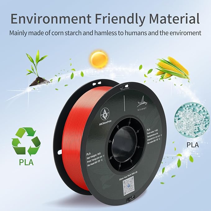 PLA 3D Printer Filament, Dimensional Accuracy +/- 0.02 mm, 1 kg Spool, 1.75 - Image 4