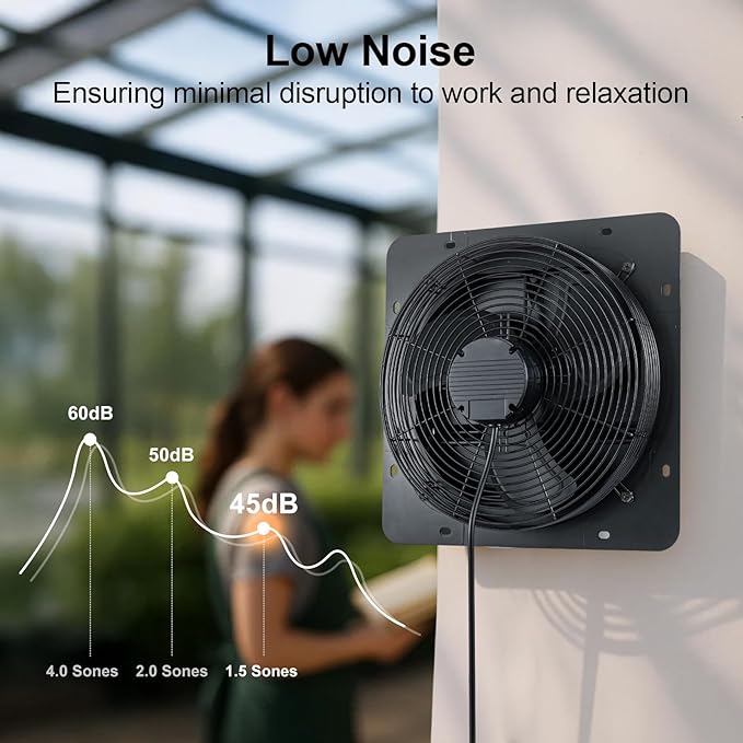 GROWNEER 14 Inch Shutter Exhaust Fan - Image 5