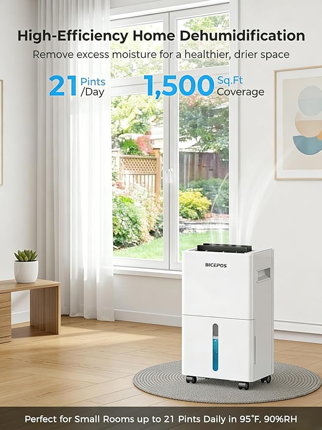 1500 Sq.Ft Dehumidifier for Basement - Image 2