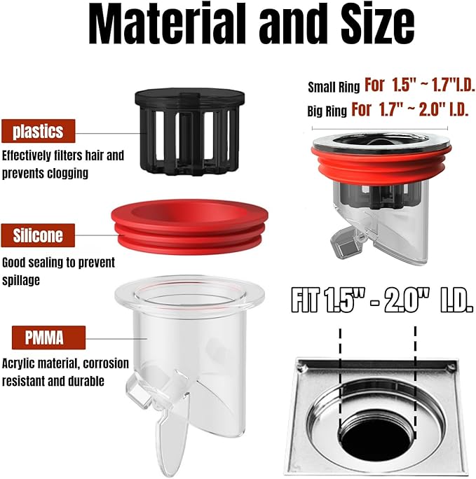 Odor Proof Floor Drain, Shower Drain Plus, Prevent Backflow, Prevent Odor - Image 4