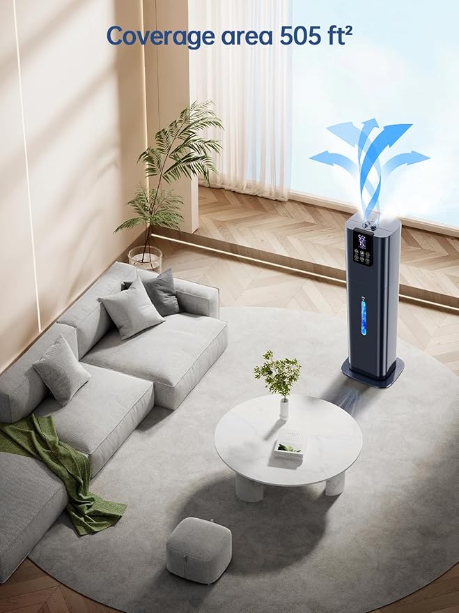 8L Smart Humidifiers for Bedroom Large Room, 2.1Gal Cool Mist Top Fill Diffuser - Image 4