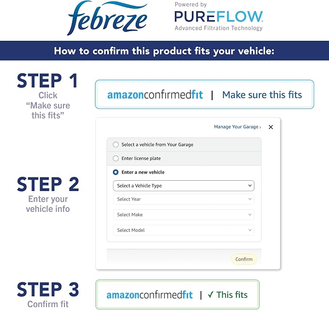 Febreze Odor Control HEPA Cabin Air Filter by PUREFLOW RZ18096H Fits 2016-2020 - Image 9