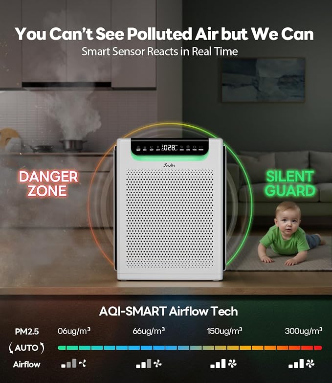 FreAire Genuine FreAire HAP607 Air Purifier Replacement Filter, 3-in-1 H13 True - Image 6