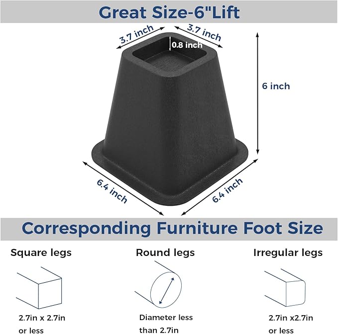 ALORAIR Dehumidifier Riser Kit 4-Pack, 6 Inch Heavy-Duty Universal Crawl Space - Image 3
