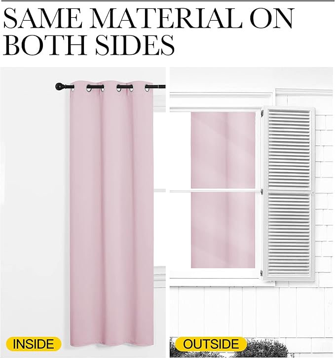 NICETOWN Gray Curtain Blackout Drape Panel, Single Panel, 34 x 84 inch - Image 5