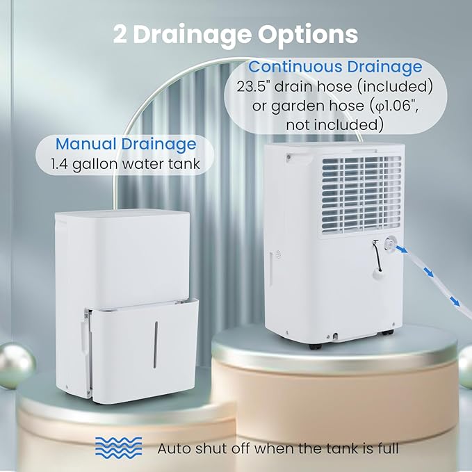 ARLIME 94.5 Pints Dehumidifier for Home, 6000 Sq.Ft Dehumidifier w/24H Timer - Image 8