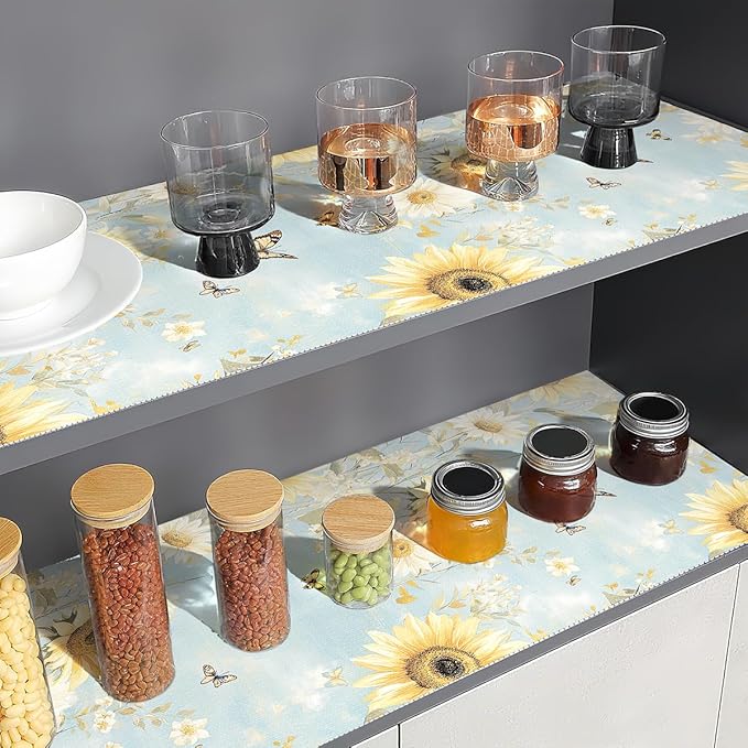 Shelf Liner for Kitchen Cabinets Non Adhesive Drawer Liner, Cabinet Liner for - Image 3