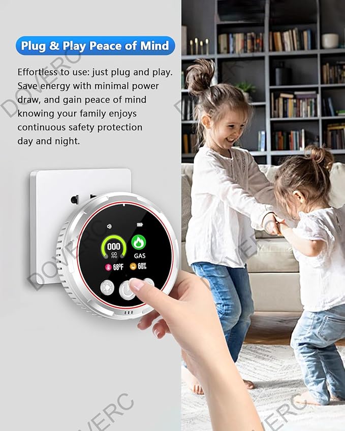 4 in 1 Carbon Monoxide Detector and Gas Detector, Dual Sensor Alarm Natural Gas - Image 7