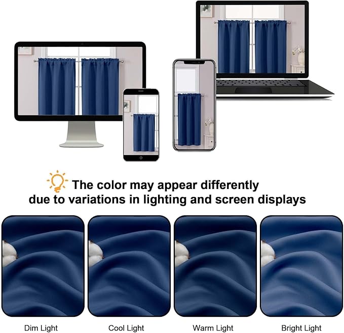 Chyhomenyc Short Blackout Curtains 30 Inch Length - Image 3
