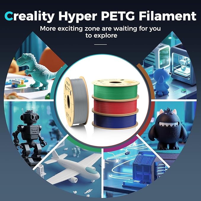 Creality PETG Filament, Hyper 1.75 mm 1 kg PETG: High-Speed 3D Printer Filament - Image 7