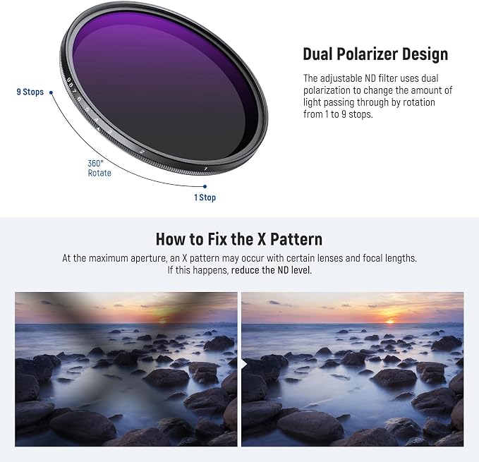 NEEWER 52mm ND2-400 Variable ND Filter - Image 5