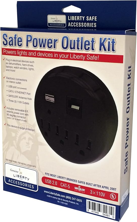 Liberty Safe Black Safe Power Outlet Kit - Image 4