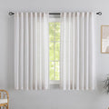 Off White Back Tab Curtains 72 Inches Long 2 Panels by DONREN