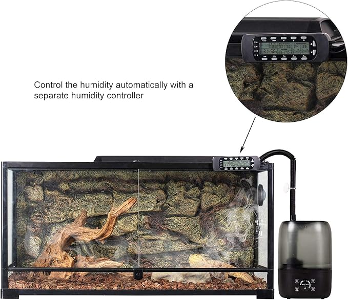 REPTI ZOO 4L Reptile Fogger Mister Tank, Terrariums Digital Tank Timing - Image 2