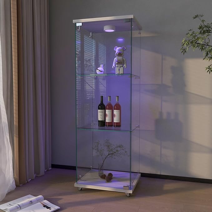 Yoluckea 3-Tier Glass Display Cabinet by Yoluckea