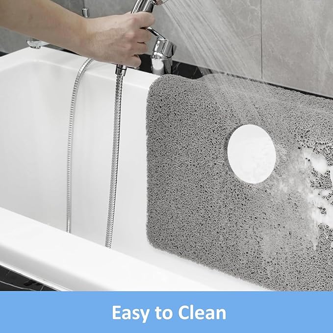 Square Shower Mat Set 2 Piece, Super Non Slip Shower Mats - Image 7