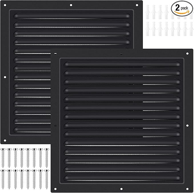2 Pcs 12" x 12" Gable Vent Shed Attic Vent by SelNatural