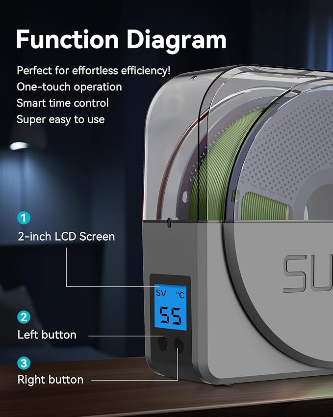 SUNLU Official Filament Dryer S1 Plus, Built-in Circulation Fan, Filament Dryer - Image 4