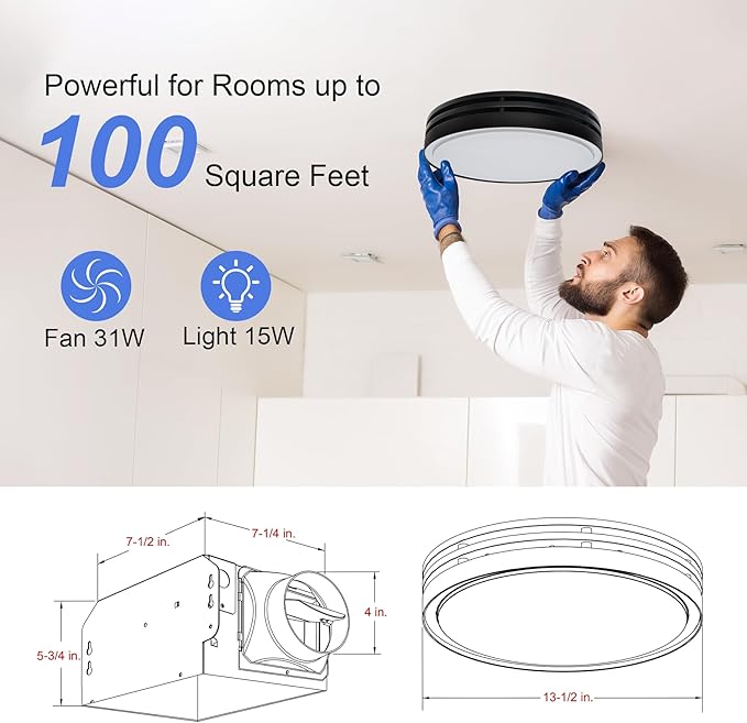 Akicon Bathroom Exhaust Fan - Image 2