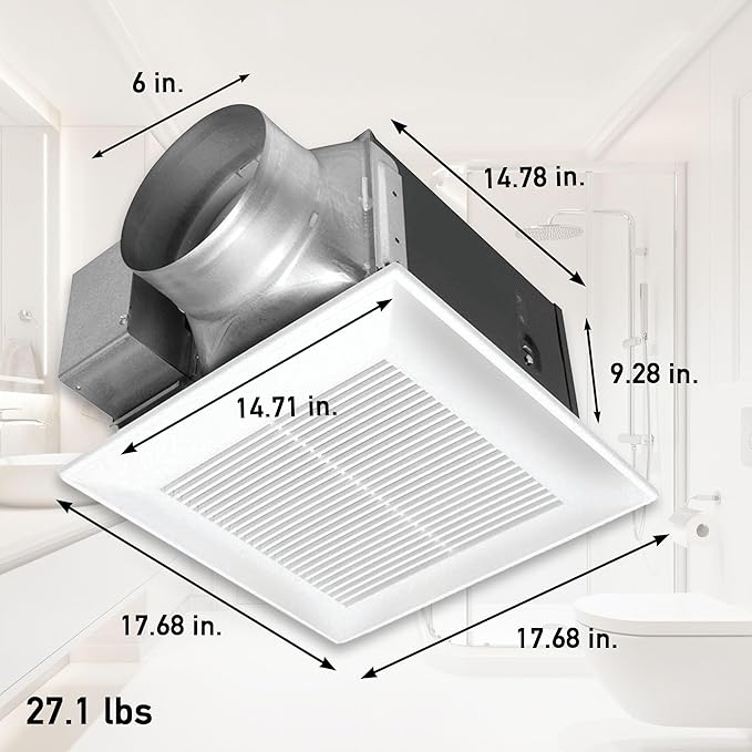Panasonic WhisperCeiling Bathroom Exhaust Fan, 390 CFM - Image 2
