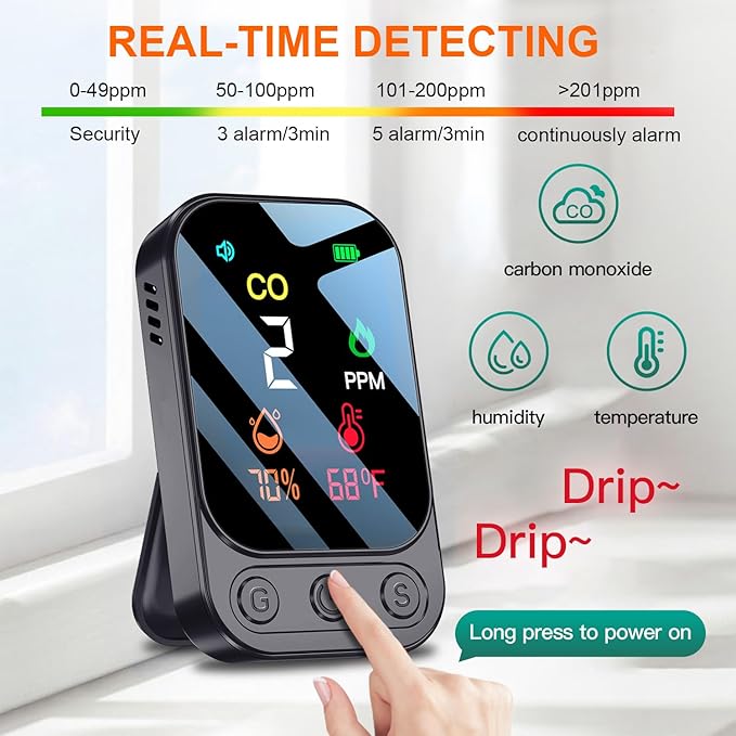 Portable Carbon Monoxide Detectors Mini Size CO Monitor - Image 4
