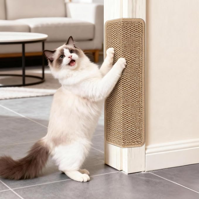 Door Protector from Cat Scratching 19.6" x 7.8" Cat Wall Corner Scratcher by ENONCI