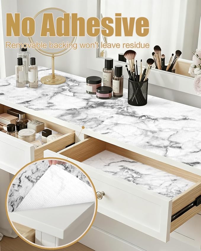 Shelf Liners for Kitchen Cabinets Non-Adhesive, Non-Slip Thickened Shelf Paper - Image 3