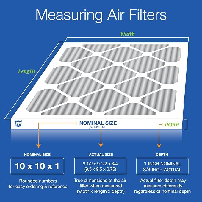 Nordic Pure 10x10x1 Furnace Air Filters MERV 12 Pleated Plus Carbon 4 Pack - Image 2