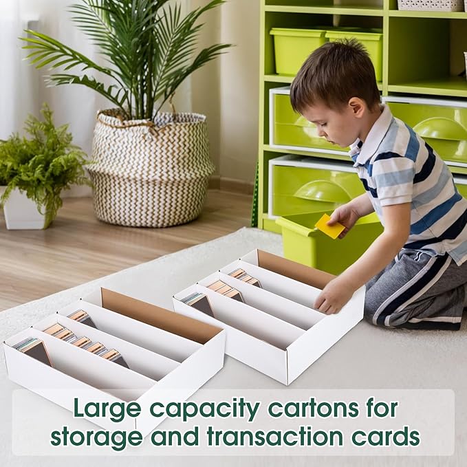 Yexiya 3 Pcs 3200 Count Sports Card Storage Boxes White Trading Card Box - Image 5