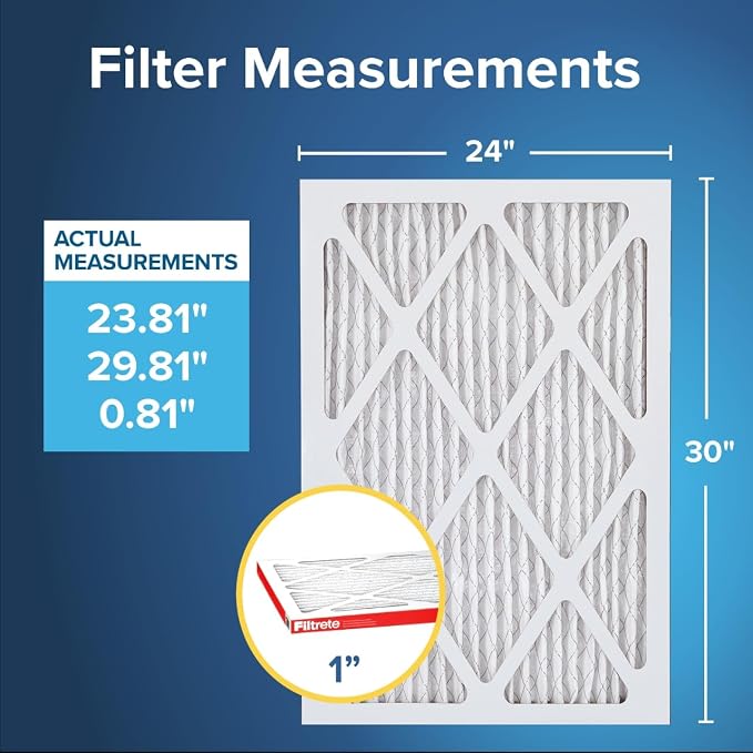 Filtrete 24x30x1 AC Furnace Air Filter, MERV 11, MPR 1000, Micro Allergen - Image 2