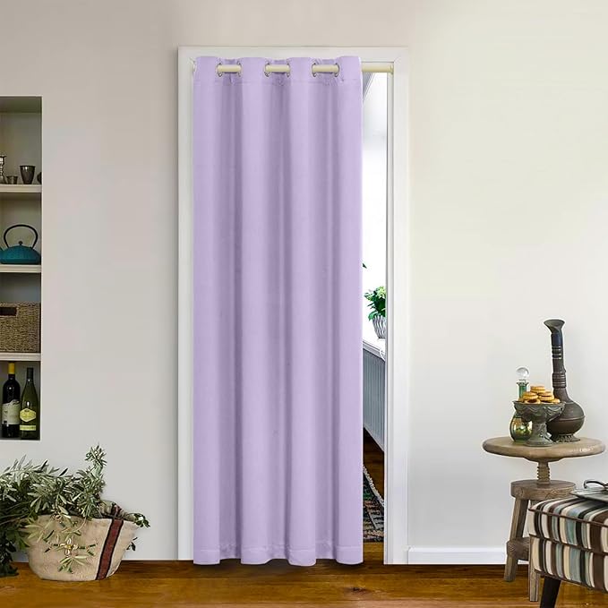 MYSKY HOME Light Purple Door Curtains by MYSKYHOME