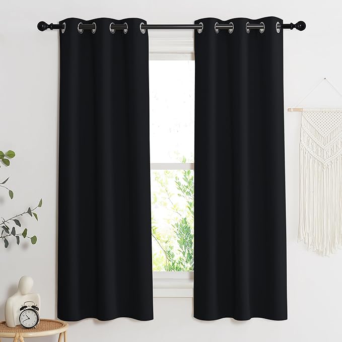 NICETOWN Black Out Curtain Panel Shade, Single Piece, 34 inches Wide by 63 - Image 2