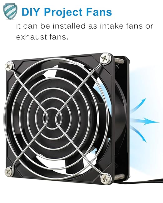 GDSTIME Axial Fan 90mm, 110V 120V AC 92mm x 92mm x 25mm Dual Ball Bearing - Image 5