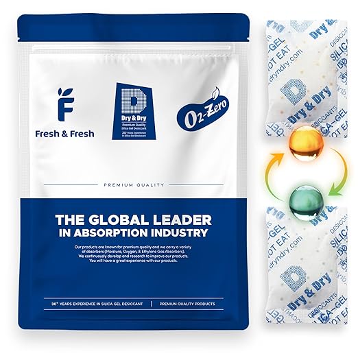 Dry & Dry 20 Gram Orange Indicating Silica Gel Packets Desiccants by DryDry