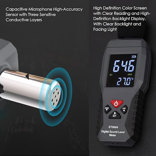 Digital Sound Level Meter Decibel Meter 30-130dBA Noise Measurement Device - Image 8