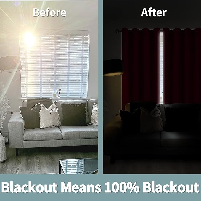 BGment Christmas 100% Blackout Curtains Thermal Insulated - Image 3