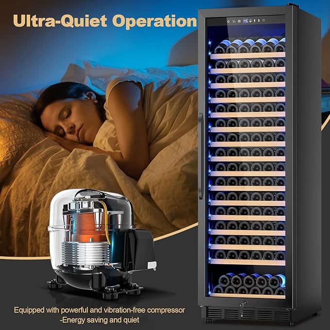 Upgraded 190 Bottles Wine Cooler Refrigerator, 24 Inch Wide Wine Fridge - Image 5