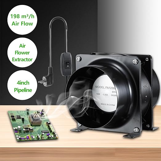 4inch Axial Fan Kit, Exhaust Extractor Blower Ventilation Fan - Image 6