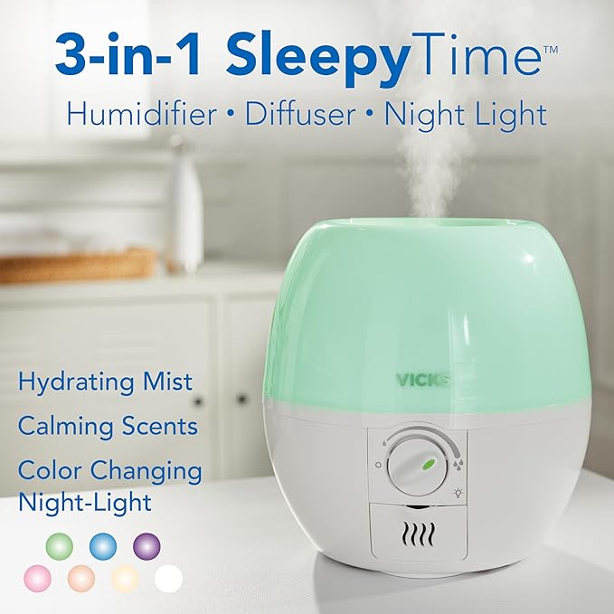 Vicks Humidifier 3-in-1 SleepyTime Cool Mist Humidifier - Image 3