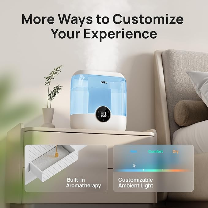 DREO Smart Humidifiers for Bedroom, 6L Top Fill Supersized Cool Mist Humidifier - Image 6